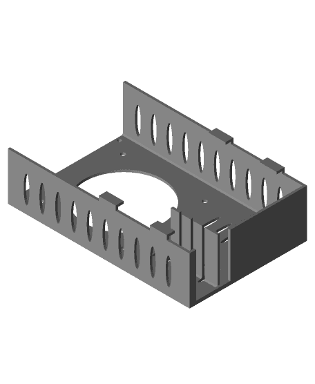 Creality Ender 3 pro Main board case with bigger hole for Noctua fan.obj 3d model