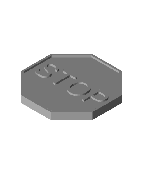 Stop sign door stopper 3d model