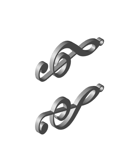 Music key earings - #JuneTunes 3d model