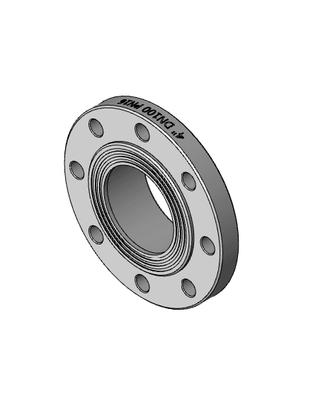 Brida PVC 1 1_2 in Nomina ANSI DN 40 PN10.igs.ipt 3d model