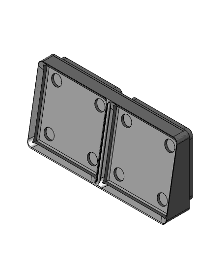 Gridfinity 1x2 Low Riser Angled Base Extenders 3d model