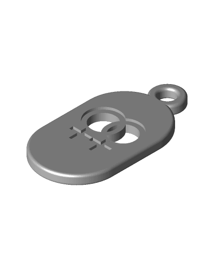 Key Fob - Double Female 3d model