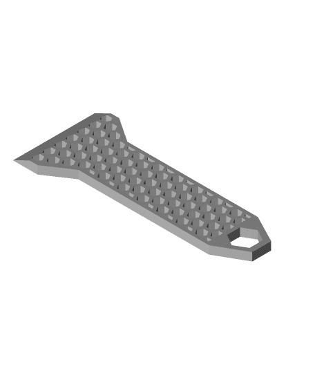 Hex Bed Scraper With Hanger 3d model