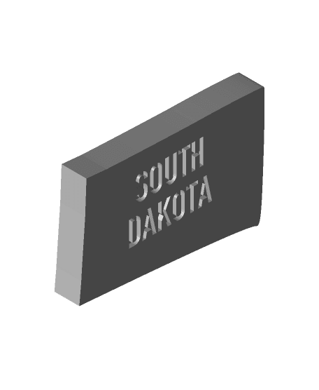 Merica Fridge Magnets - MMU version - SOUTH DAKOTA 3d model