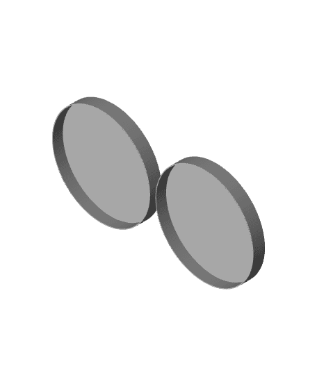 Front And Back Lens Cover (220mm Lens,110m Lens) 3d model