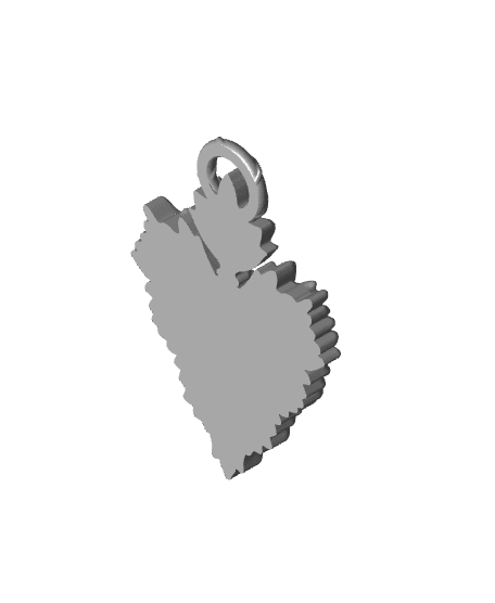 Sacred Heart Pendant 3d model