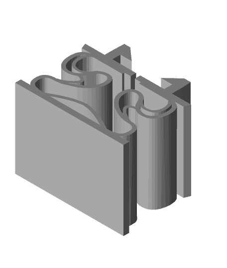 Low profile shock absorbing feet for 2020 V-slot (double-wide, so; 4020 or 4040) profile (remix) 3d model