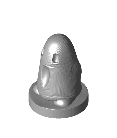 Sad Ghost Crying W Wrinkles Base.stl 3d model