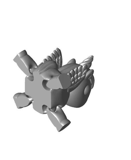 Winged Unicorn Fidget 3d model