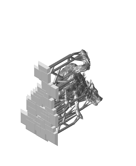 Goblin Warg Rider - A (javelin thrower) 3d model