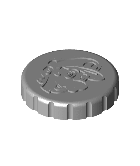 Super Mario Luigi Stash Jar Lid 3d model