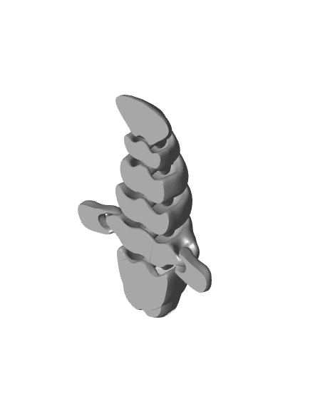 Manatee Fidget Keychain 3d model