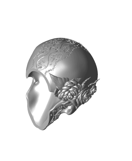 Día de Los Muertos Flower Skull 3d model