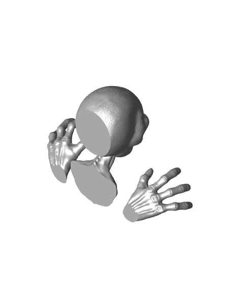 Alien Magnet / Multi-parts / No Supports 3d model