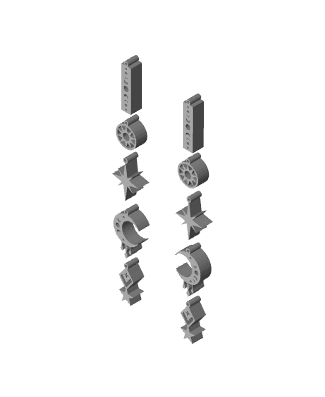 celestial earrings pack moons stars and planets 3d model