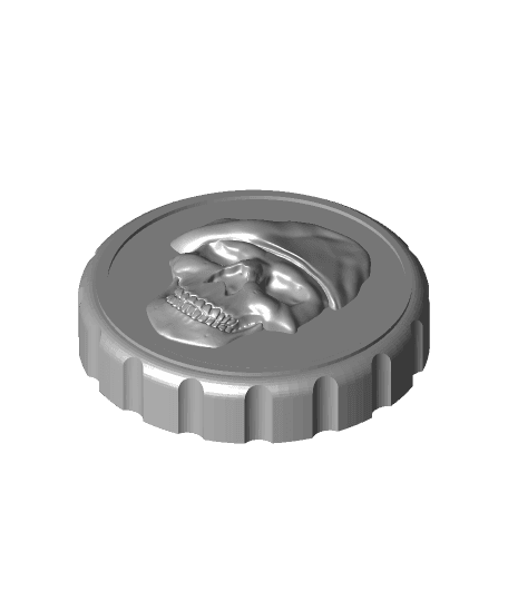 Soldier Skull - Stash Jar Lid 3d model