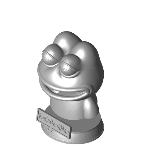 FeelsGoodMan -Pepe Emote Bust 3d model