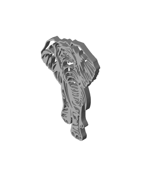 elephant wall art safari wall decor 3d model