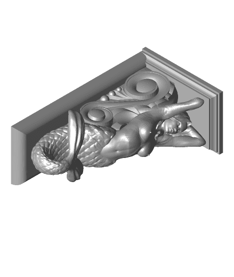 Mermaid Corbels - Repaired 3d model