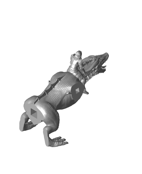 Dragon Rider Book Nook (Male, Female, and Solo Dragon Variation) 3d model