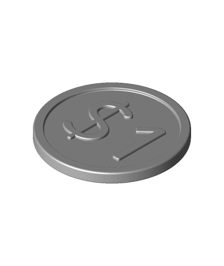 Novelty Dollar Coin 3d model