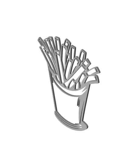 Fries wall art fast food wall decor Food decoration 3d model