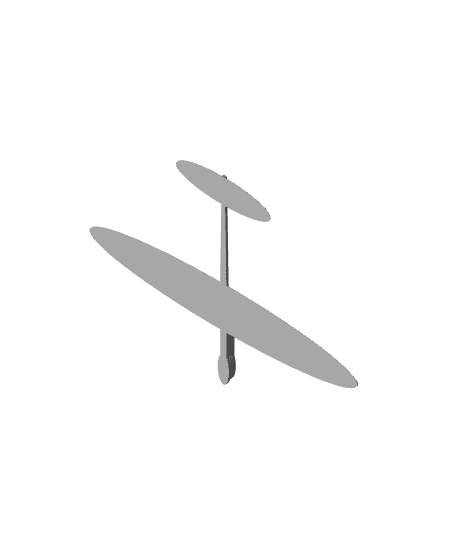 Small V-Tail Indoor Glider 3d model