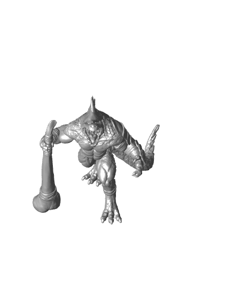 Lizardfolk War Chief - Book of Beasts KS Sample - Tabletop Miniature (Pre-Supported) 3d model