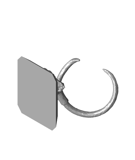 Wolley mammoth skull hook 3d model