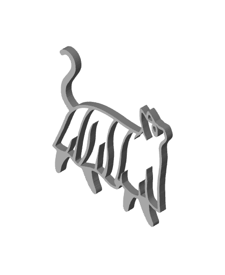 ghost cat wall art kitten wall art spooky kitty decoration 3d model