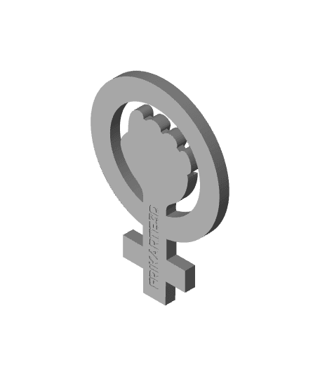 Woman Power Logo 3d model