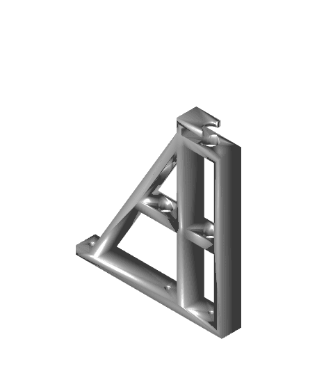 Aquarium Flood Mount Wall Bracket 3d model