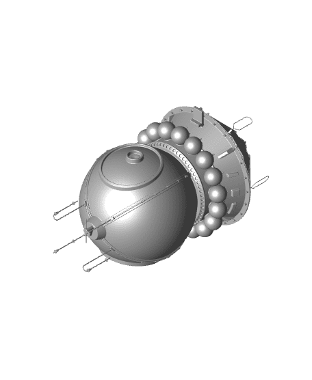 Basic Vostok 1 Vostok 3KA Space Capsule Printable Model 3d model