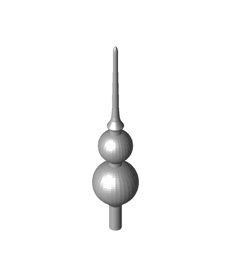 Large Festive Christmas Tree Topper 3d model