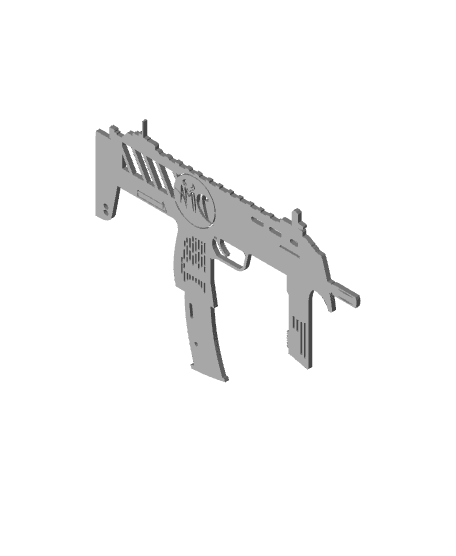 Counter Strike MP7 with Dima sticker 3d model