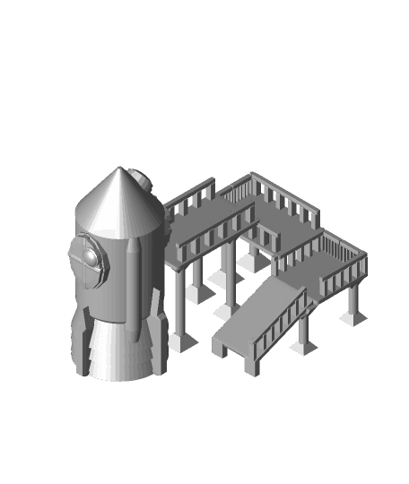 FHW: Oxchan Launch base Prototype 3d model