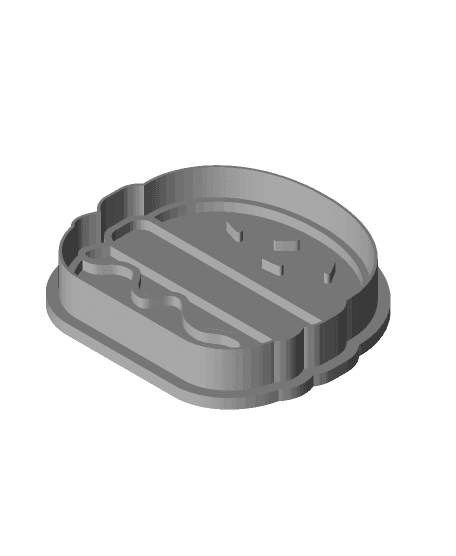 cookie cutter burger - cutter and stamp 3d model