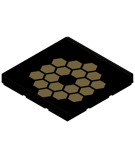 Gridfinity Coaster JWST Logo (3x3) 3d model