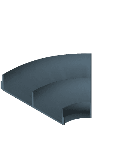 2 Lane 45 Degree 115mm inner Radius corner.3mf 3d model