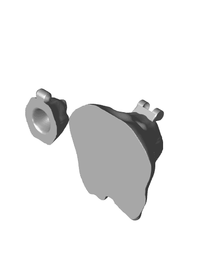 Hinged Volcano capsule 3d model