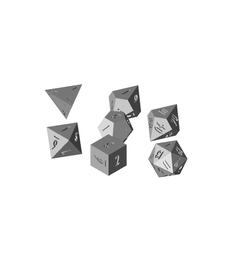 RPG Dice Set 3d model