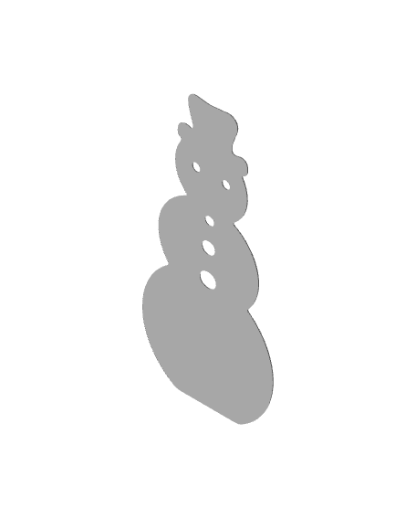 Snowman Silhouette Add-on - Decorative 'Merry Christmas' Hanging Text Banner 3d model