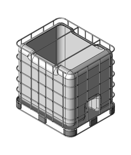 275 Gallon IBC Tote (Open Top) 3d model