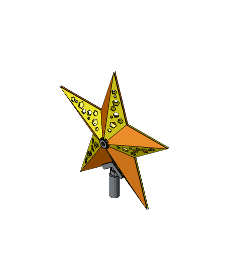 Decorative christmas tree star asembly 3d model