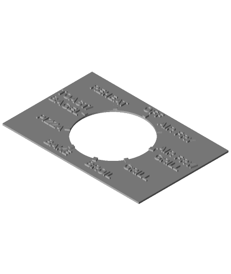 PowerXL Air Fryer Oven and Grill Dial Labels 3d model