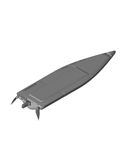 RC Boat V Hull Self Righting  3d model