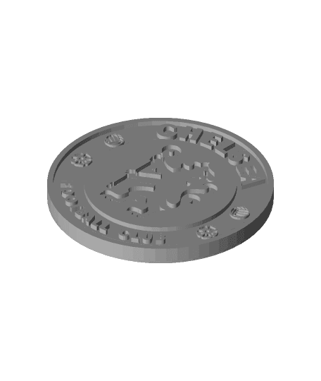 Convex Chelsea FC Coaster or plaque 3d model