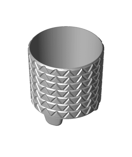 Medium Stylish Plant Pot - Triangles 3d model