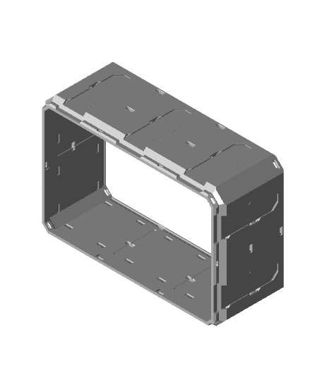 3x2x1 - Topped Multipoint Rail - Standard Click-In Multibin Shell Extension 3d model