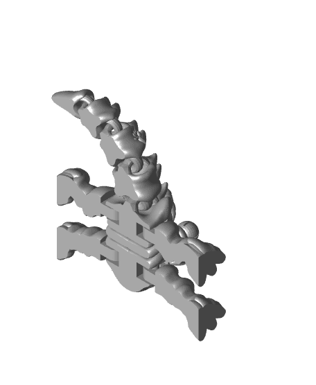 Standing Bone Dragon 3d model